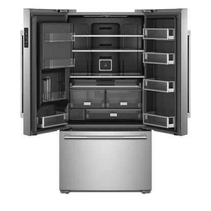 72” Counter-Depth French Door Refrigerator With Obsidian Interior - Stainless Steel