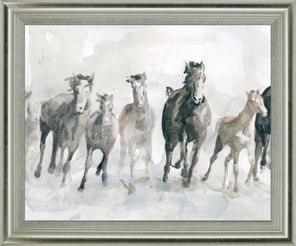Galloping Mist - 28" x 34" Framed Wall Art