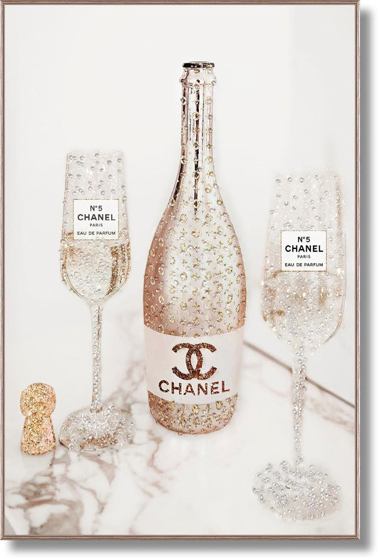 Glitter Toast Celebration - 32" x 47" Framed Wall Art