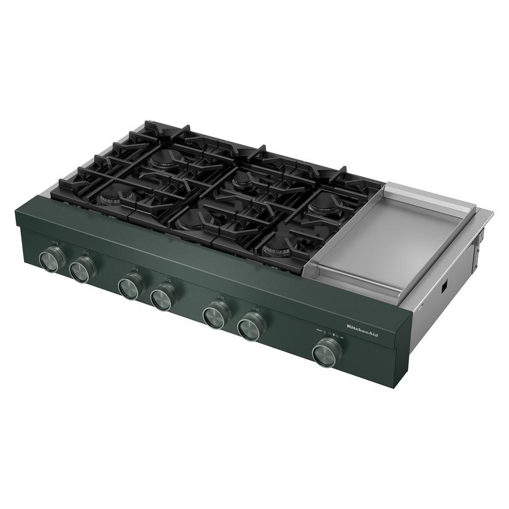 Kitchenaid 48" 6-Burner Gas Commercial-Style Rangetop With Griddle - Juniper