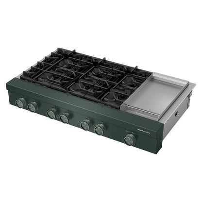 Kitchenaid 48" 6-Burner Gas Commercial-Style Rangetop With Griddle - Juniper