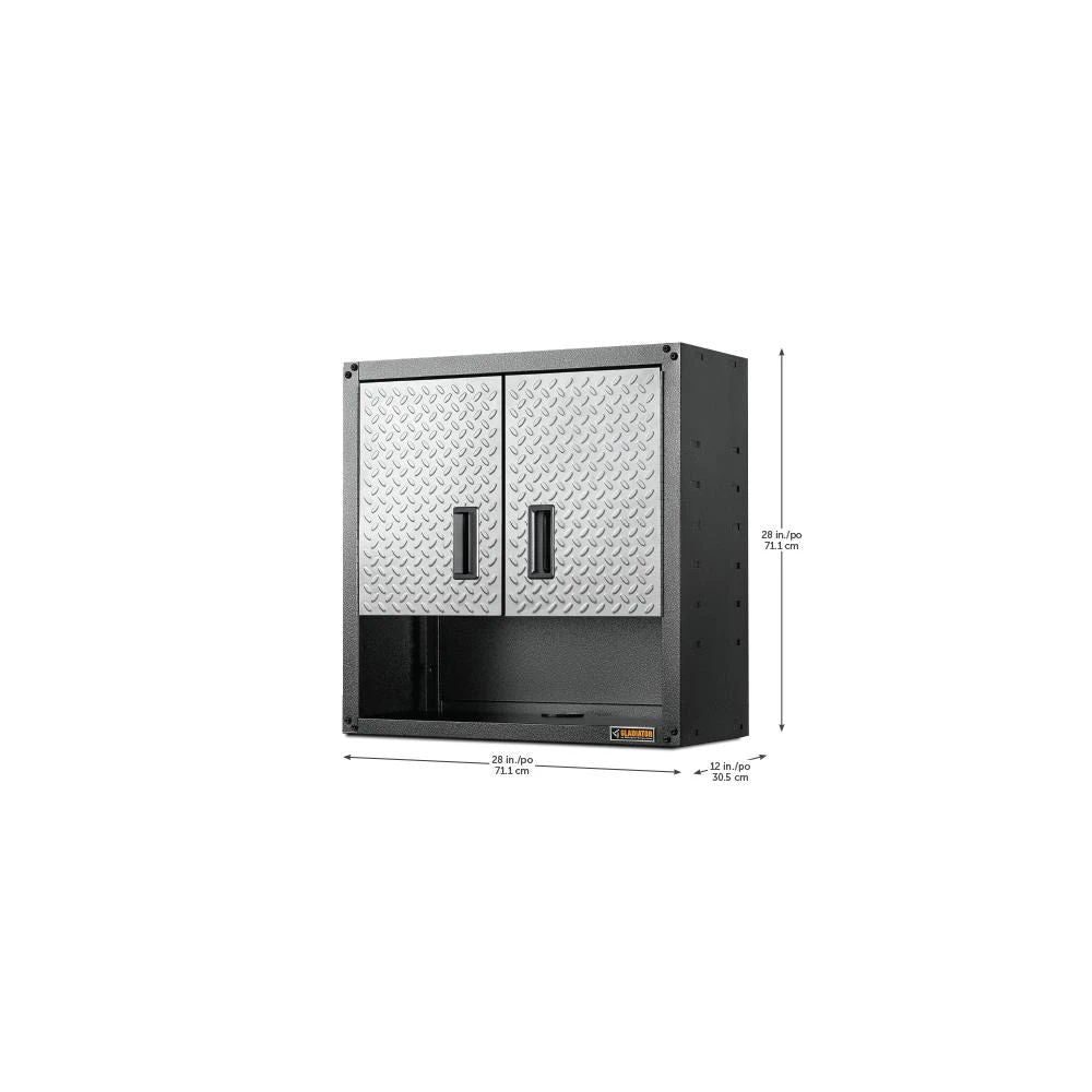 Ready-to-Assemble 3/4 Door Wall GearBox - Silver Tread