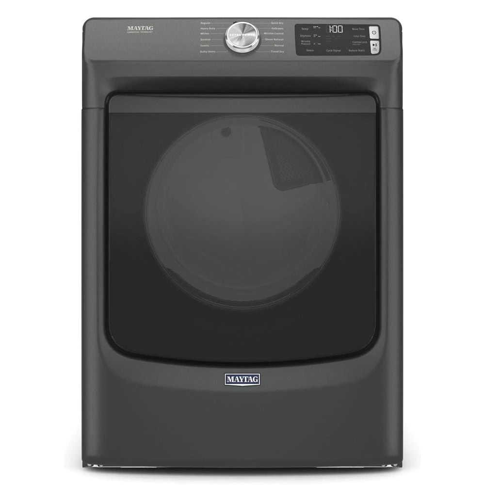 Front Load Gas Dryer With Extra Power And Quick Dry Cycle, 7.3 Cubic Feet - Volcano Black