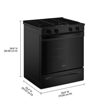 30" Gas Range With No Preheat Mode And Slow Cook - Black