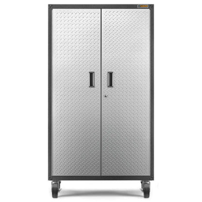 Ready-to-Assemble Mobile Storage Cabinet - Silver Tread