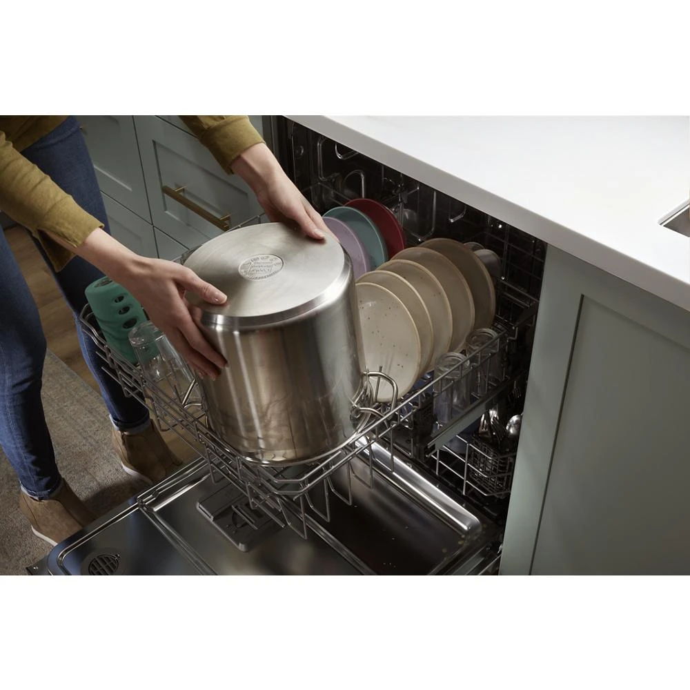 24” Stainless Steel Dishwasher With AI Intelligent Wash And Tall Top Rack - Black