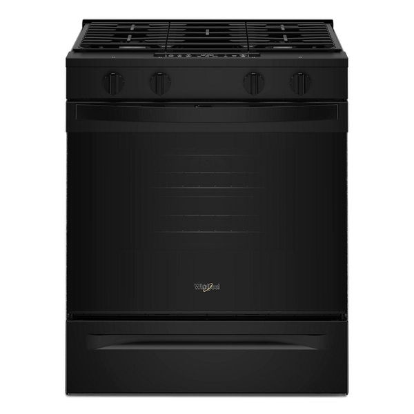 30" Gas Smart Range With Air Cooking Technology And Steam Clean - Black