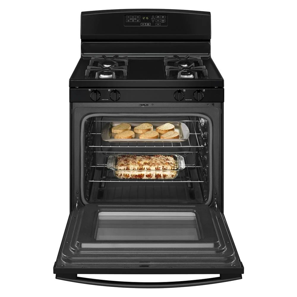 30" Gas Range With Self-Clean Option - Black