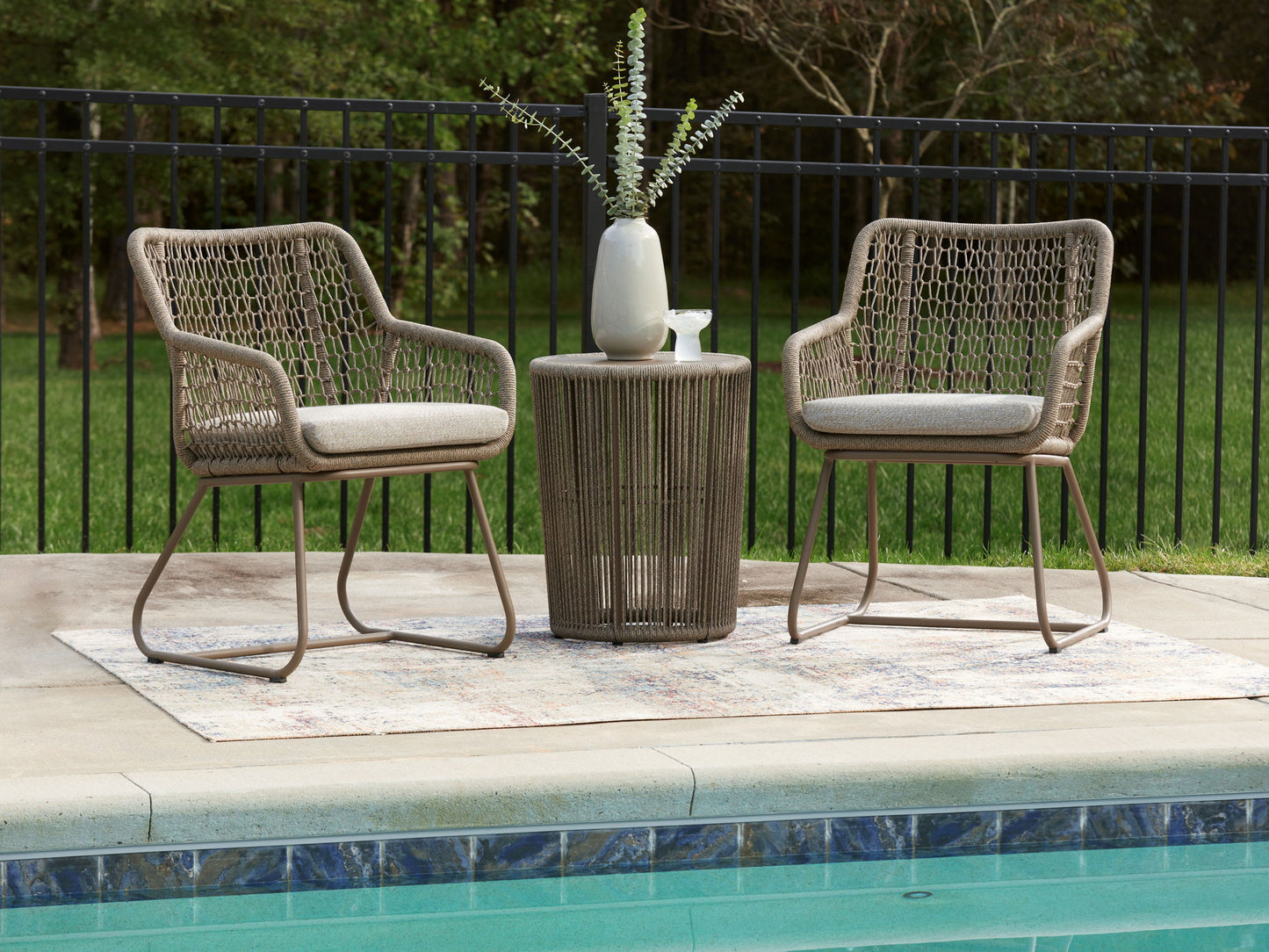Majors Beach - Outdoor Table And 2 Chairs (Set of 3) - Beige
