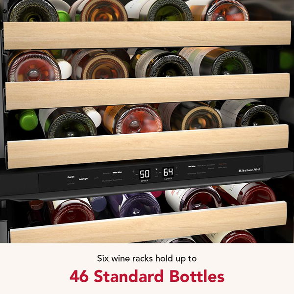 24" Undercounter Wine Cellar With Full-Extension Wood-Front Racks - Juniper