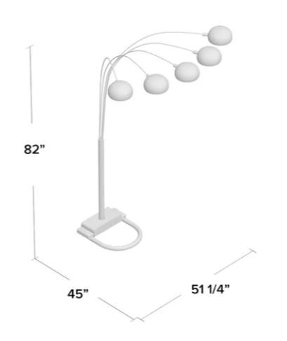 Peacock - Shade Floor Lamp - Pewter