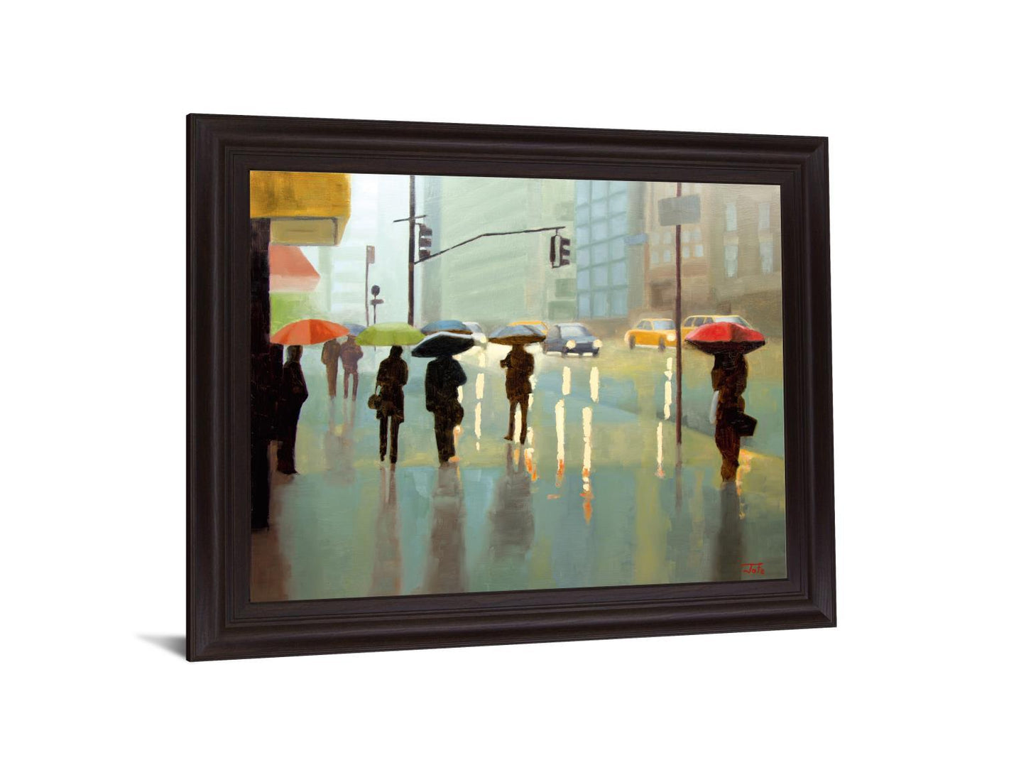 Rainy City Moments - 28" x 34" Framed Wall Art