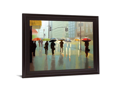 Rainy City Moments - 28" x 34" Framed Wall Art
