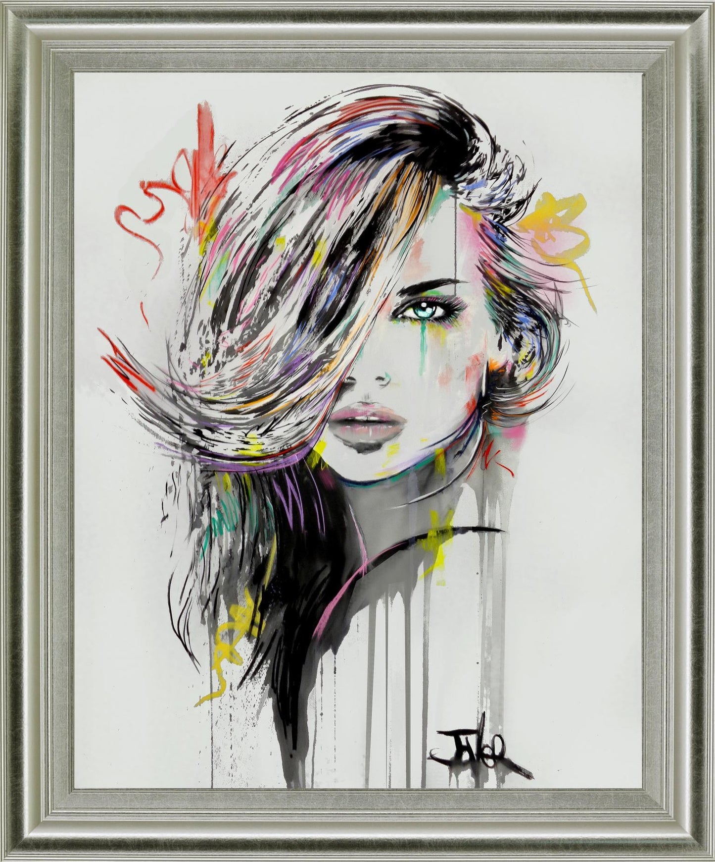 Chromatic Muse - 28" x 34" Framed Wall Art