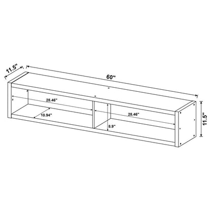 Lewes - Bridge With 2 Encased Storage Compartments - Cappuccino