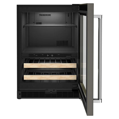 24" Panel-Ready Beverage Center With Wood-Front Racks