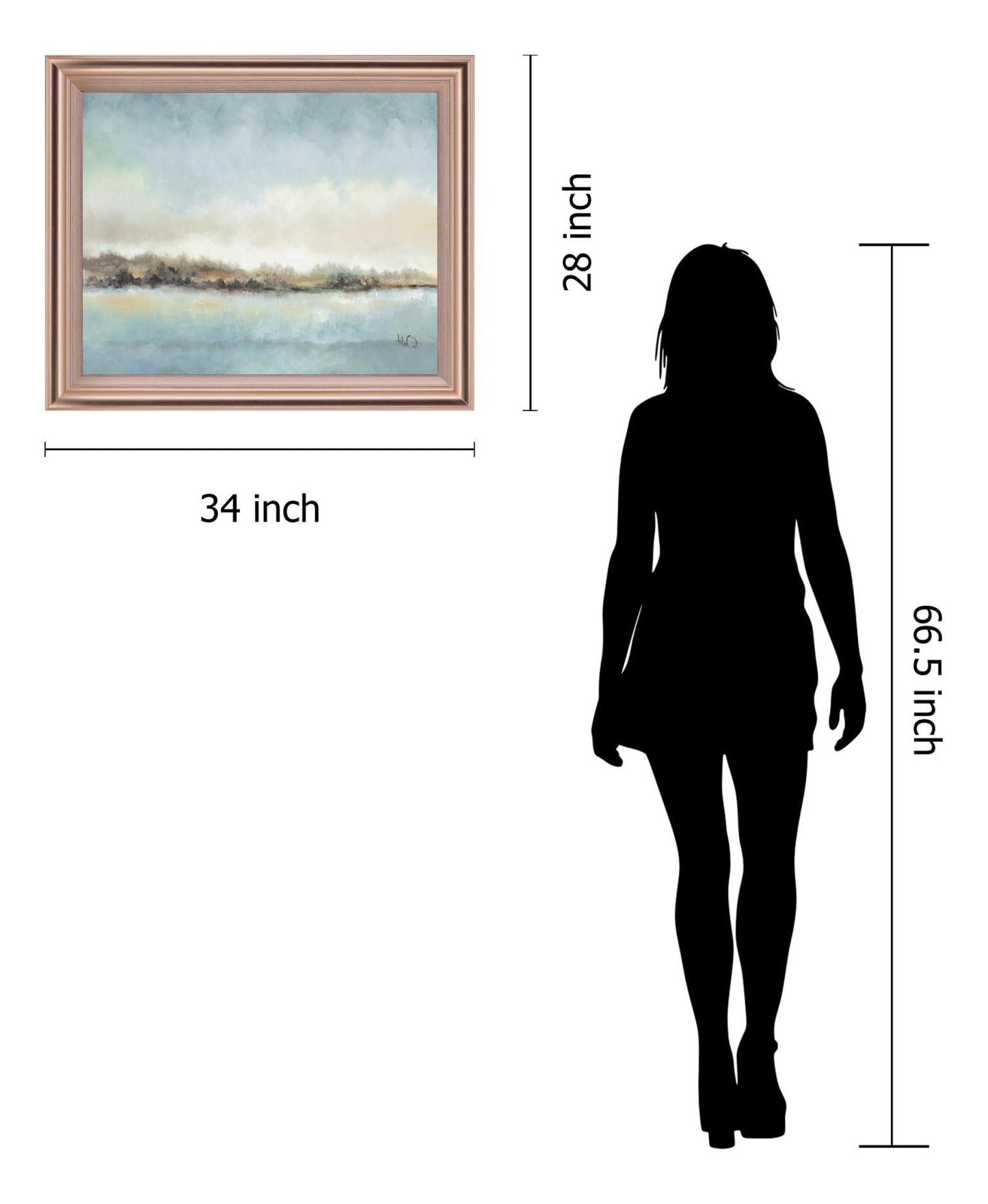 Mist Over Water - 28" x 34" Framed Wall Art