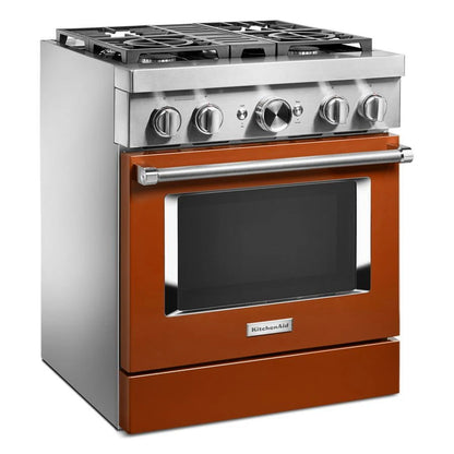 30'' Smart Commercial-Style Dual Fuel Range With 4 Burners - Scorched Orange