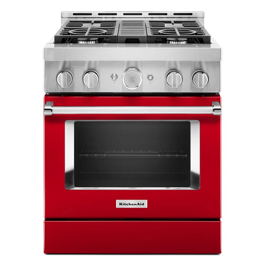 30'' Smart Commercial-Style Gas Range With 4 Burners - Passion Red