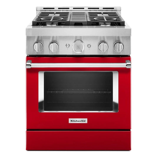 30'' Smart Commercial-Style Gas Range With 4 Burners - Passion Red