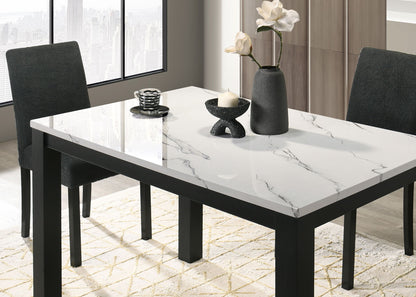 Resia - 5 Piece Dining Room Set - White / Black