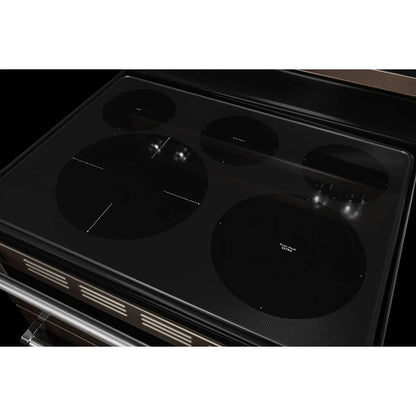 30" 5 Burner Electric Double Oven Convection Range - Black Stainless Steel With PrintShield Finish