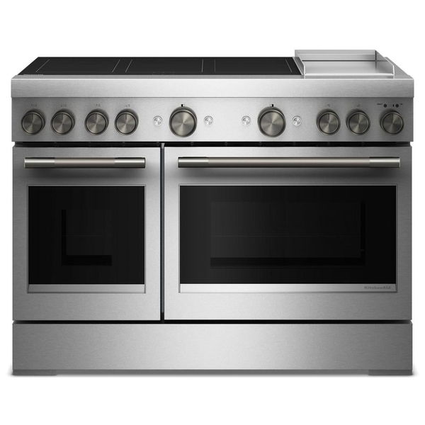 48" 6-Element Induction Freestanding Commercial-Style Range With Griddle - Stainless Steel