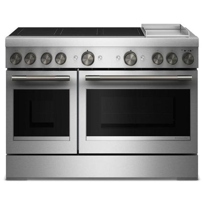 48" 6-Element Induction Freestanding Commercial-Style Range With Griddle - Stainless Steel