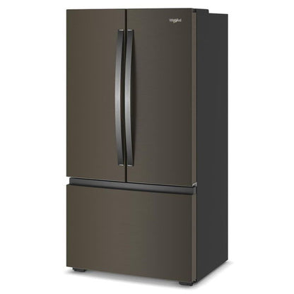 36" Wide True Counter Depth 3-Door French Door Refrigerator - 24 Cu. Ft. - Black Stainless Finish