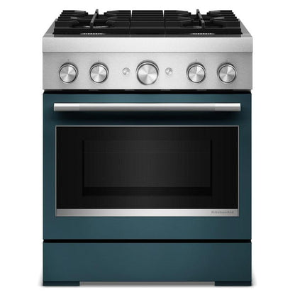 30" 4 Burner Commercial-Style Dual Fuel Range With No Preheat Air Fry Mode - Agave