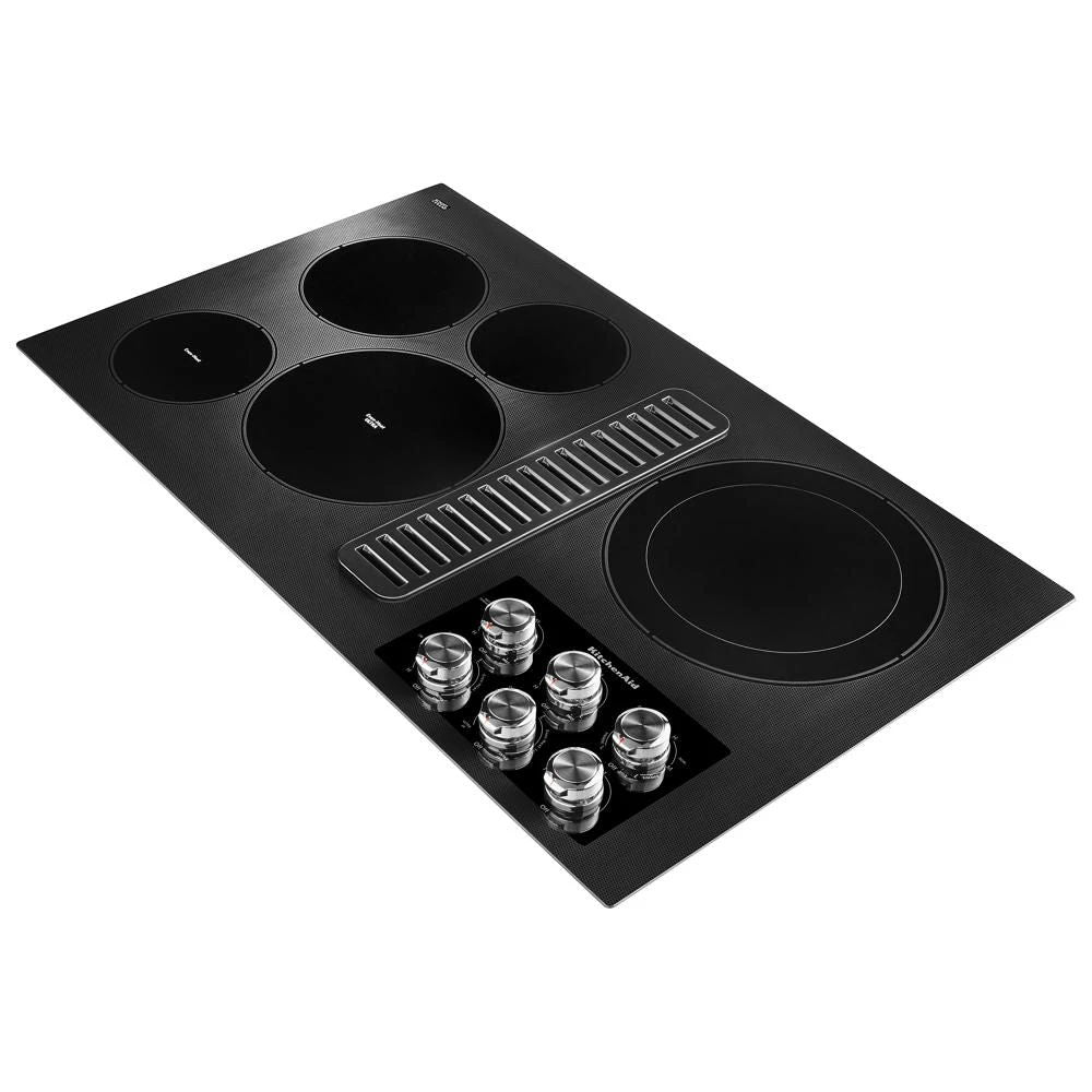 36" Electric Downdraft Cooktop With 5 Elements - Black