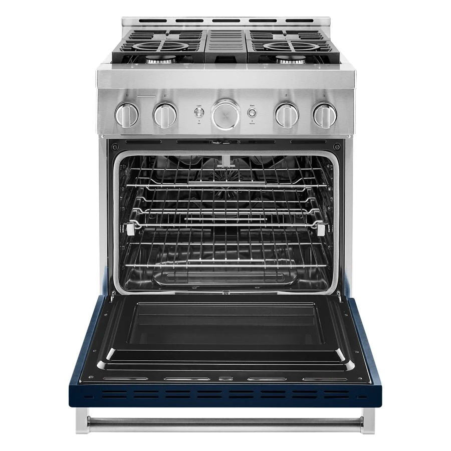 30'' Smart Commercial-Style Gas Range With 4 Burners - Ink Blue