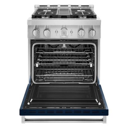 30'' Smart Commercial-Style Gas Range With 4 Burners - Ink Blue