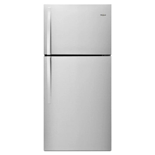 30" Wide Top Freezer Refrigerator, 19 Cubic Feet - Monochromatic Stainless Steel