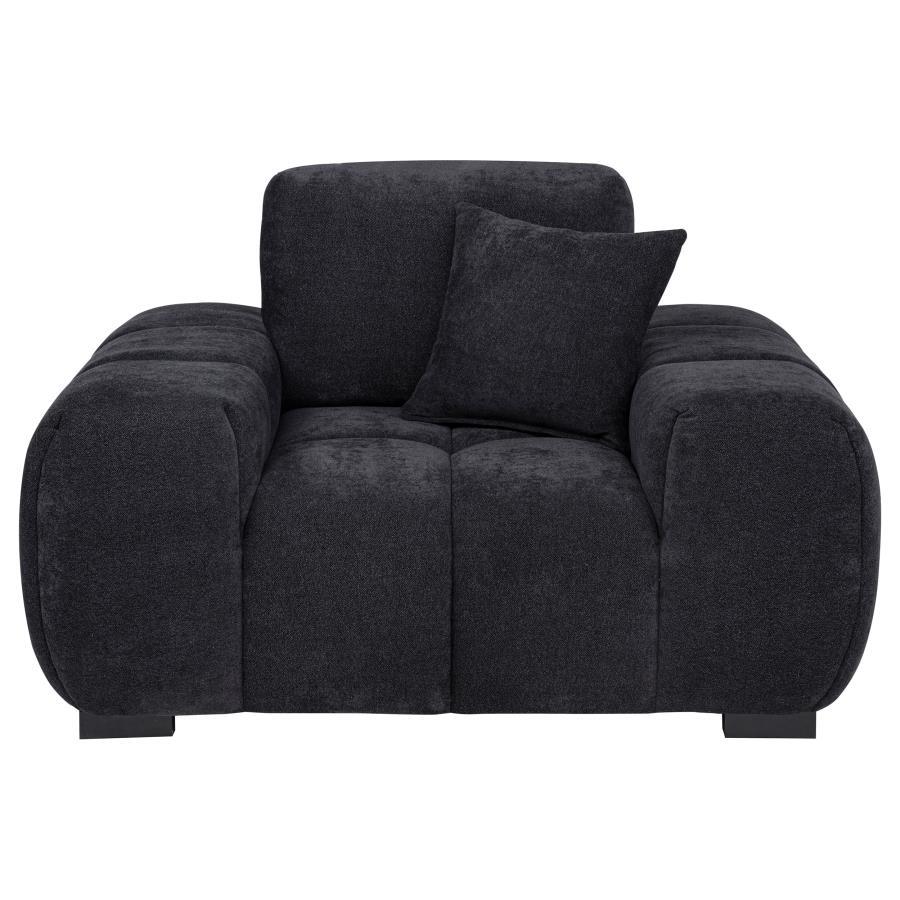Octavia - Fabric Upholstered Track Arm Accent Chair