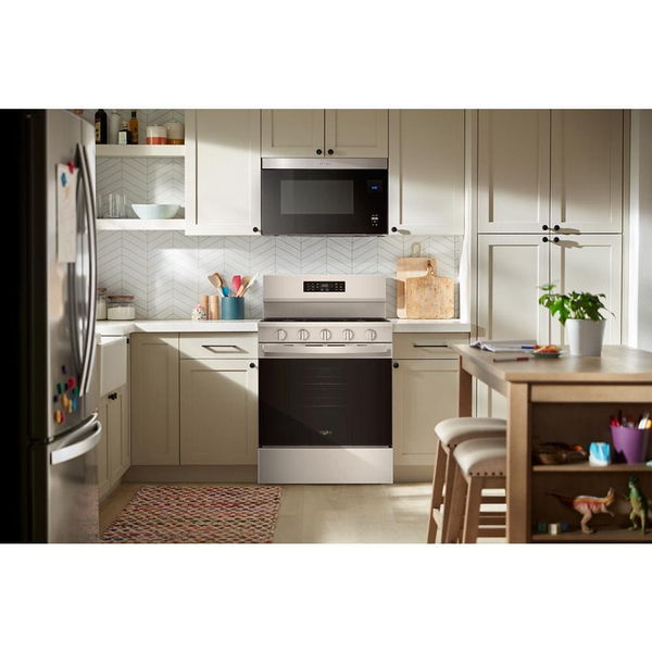 30" Gas Range With Air Cooking Technology And Ez-2-Lift Hinged Grates - Black Stainless