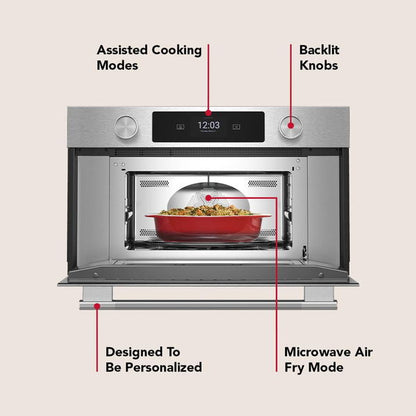 30" Built In Microwave Oven With Air Fry - PrintShield Stainless