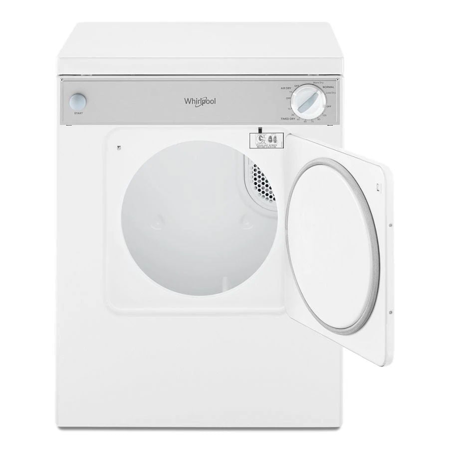 3.4 Cubic Feet Compact Front Load Dryer With Flexible Installation - White-On-White