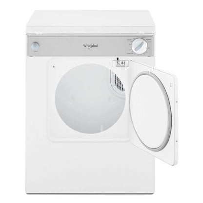 3.4 Cubic Feet Compact Front Load Dryer With Flexible Installation - White-On-White
