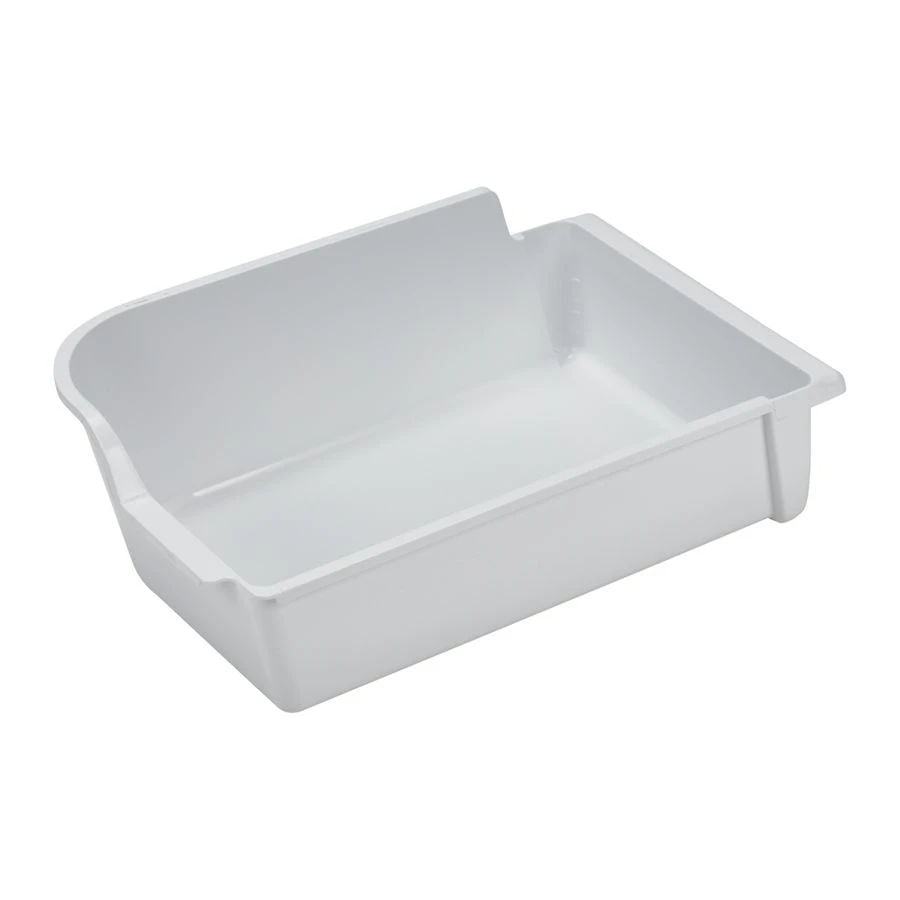 Plastic Refrigerator Ice Maker Tray/Bin (5 1/2" H X 9 1/2" W X 16 1/4" D) - White