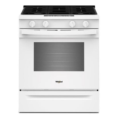 30" Gas Smart Range With Air Cooking Technology And Steam Clean - White