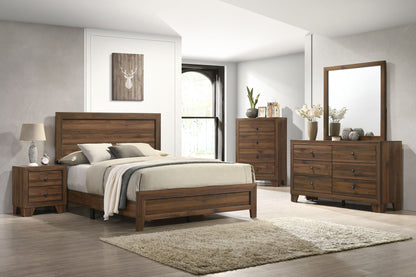 Millie - Queen Bed In One Box - Brown Cherry