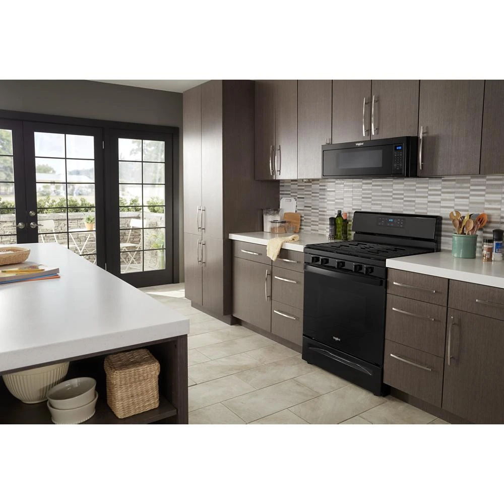 1.1 Cubic Feet Low Profile Microwave Hood Combination, 30" - Black