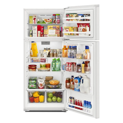 28" Wide Top-Freezer Refrigerator, 16.3 Cubic Feet, Adjustable Door Bins - White