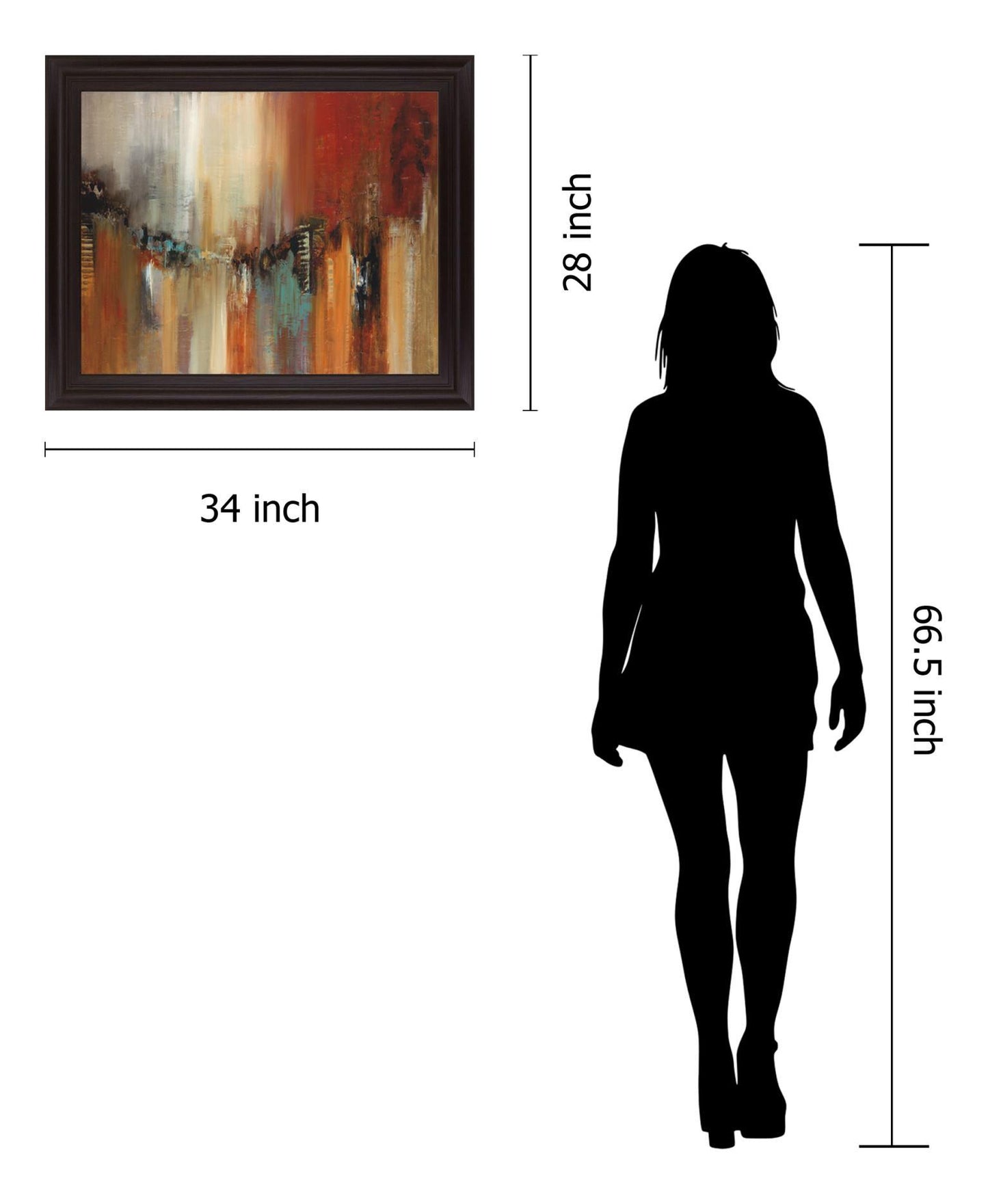 Fiery Skyline - 28" x 34" Framed Wall Art