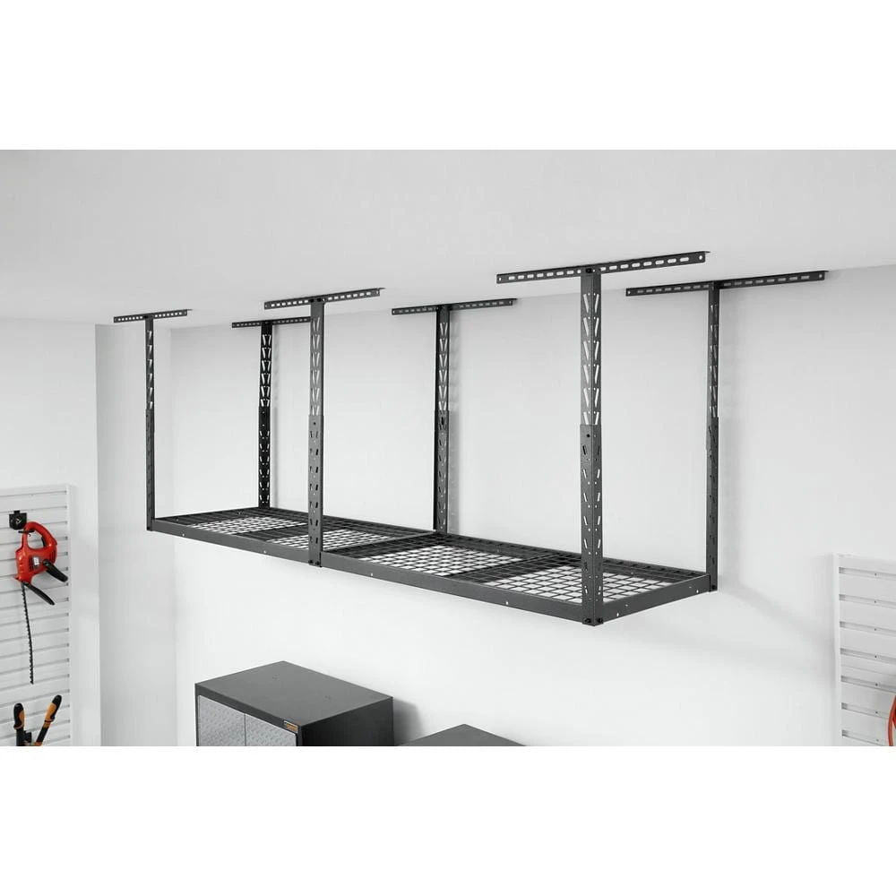 Overhead Gearloft Storage Rack 2 X 8 Feet - Hammered White