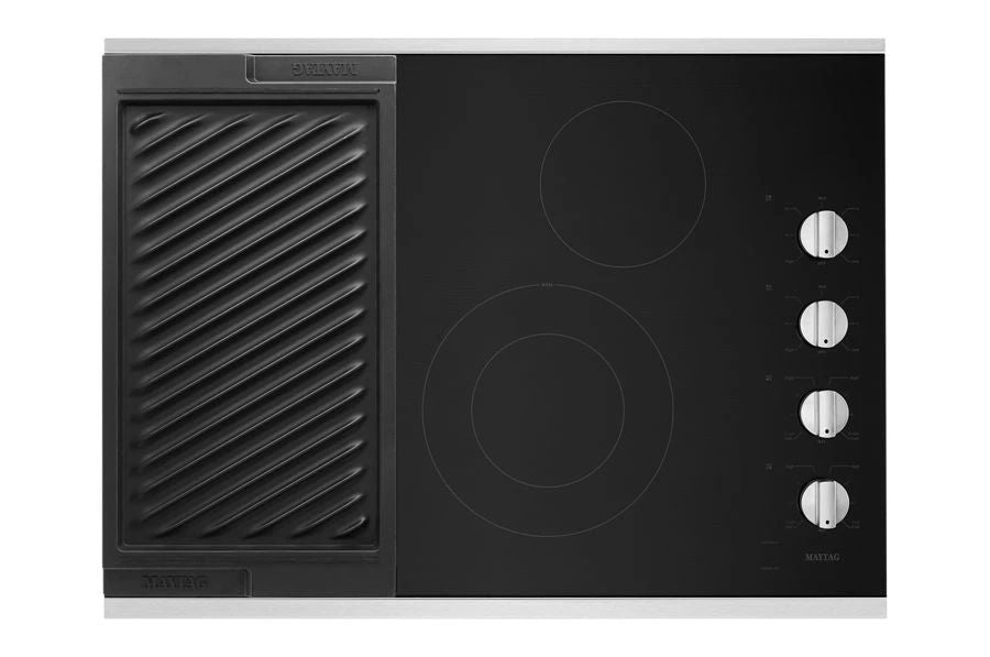 30" Electric Cooktop With Reversible Grill And Griddle