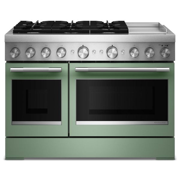 48" 6 Burner Commercial-Style Dual Fuel Range With Griddle - Cardamom