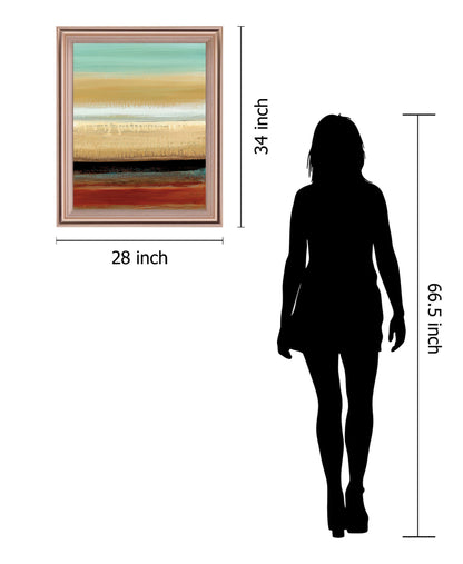 Amber Horizon - 28" x 34" Framed Wall Art - Yellow
