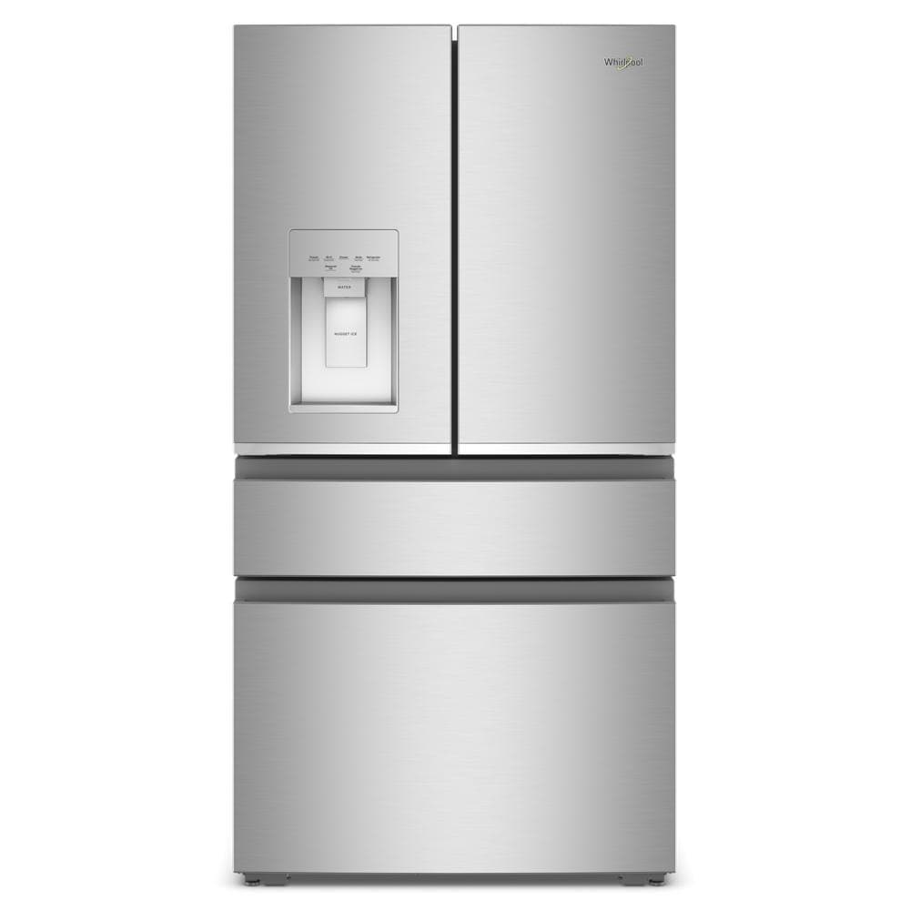 Whirlpool 36" True Counter Depth 4-Door French Door Refrigerator With Nugget Ice - 22 Cu. Ft. - Fingerprint-Resistant Stainless Finish